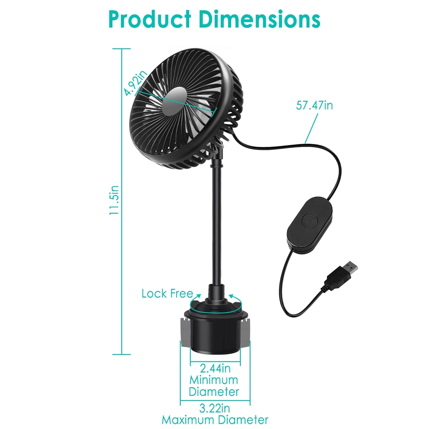 Portable Car Cooling Fan Automotive - DailySale