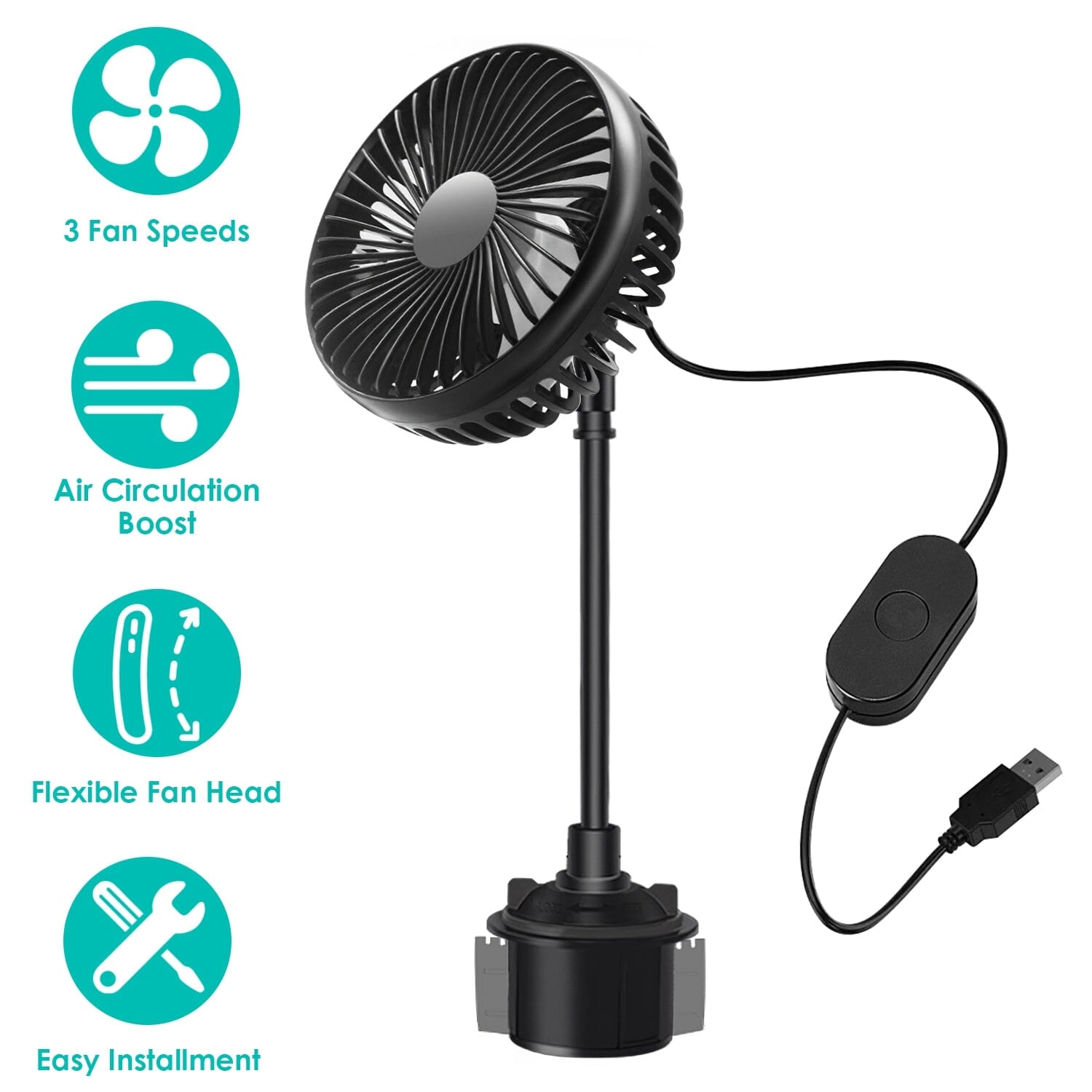 Portable Car Cooling Fan Automotive - DailySale