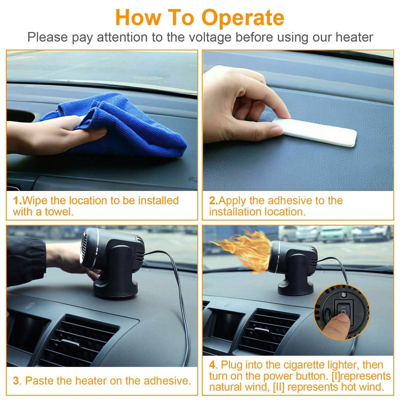 Portable Car Heater 2-in-1 Heating Cooling Fan Automotive - DailySale