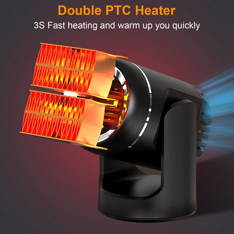 Portable Car Heater 2-in-1 Heating Cooling Fan Automotive - DailySale