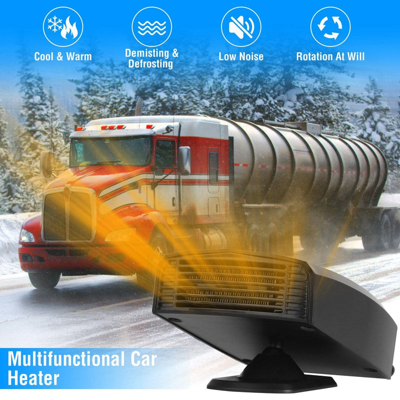 Portable Car Heater Heating Fan 2-in-1 Defroster Defogger Demister Windshield Heater Automotive - DailySale