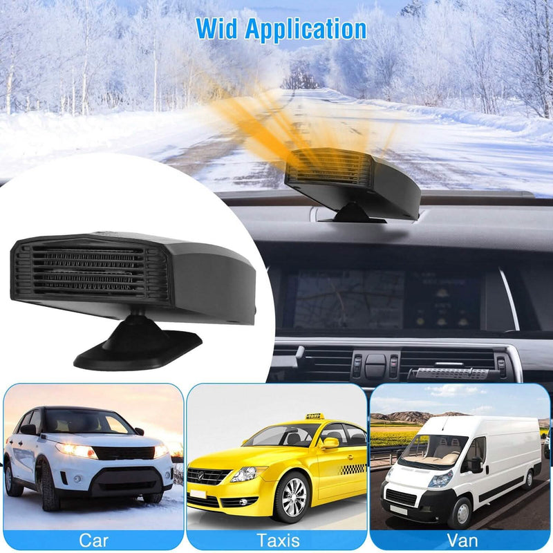 Portable Car Heater Heating Fan 2-in-1 Defroster Defogger Demister Windshield Heater Automotive - DailySale