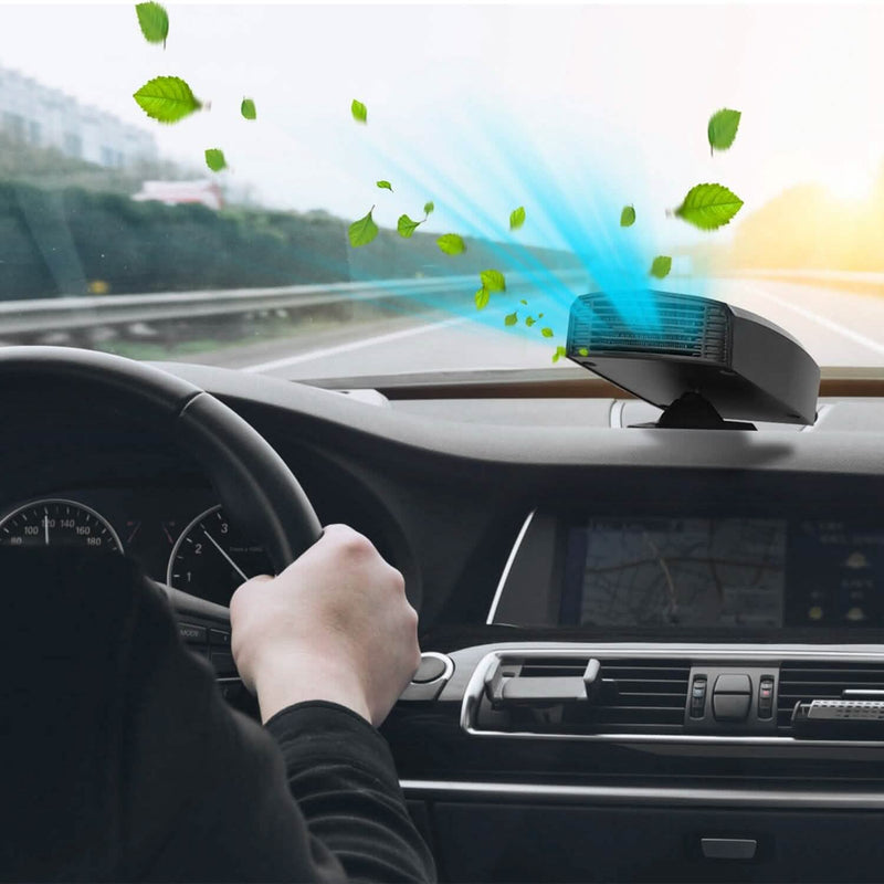 Portable Car Heater Heating Fan 2-in-1 Defroster Defogger Demister Windshield Heater Automotive - DailySale