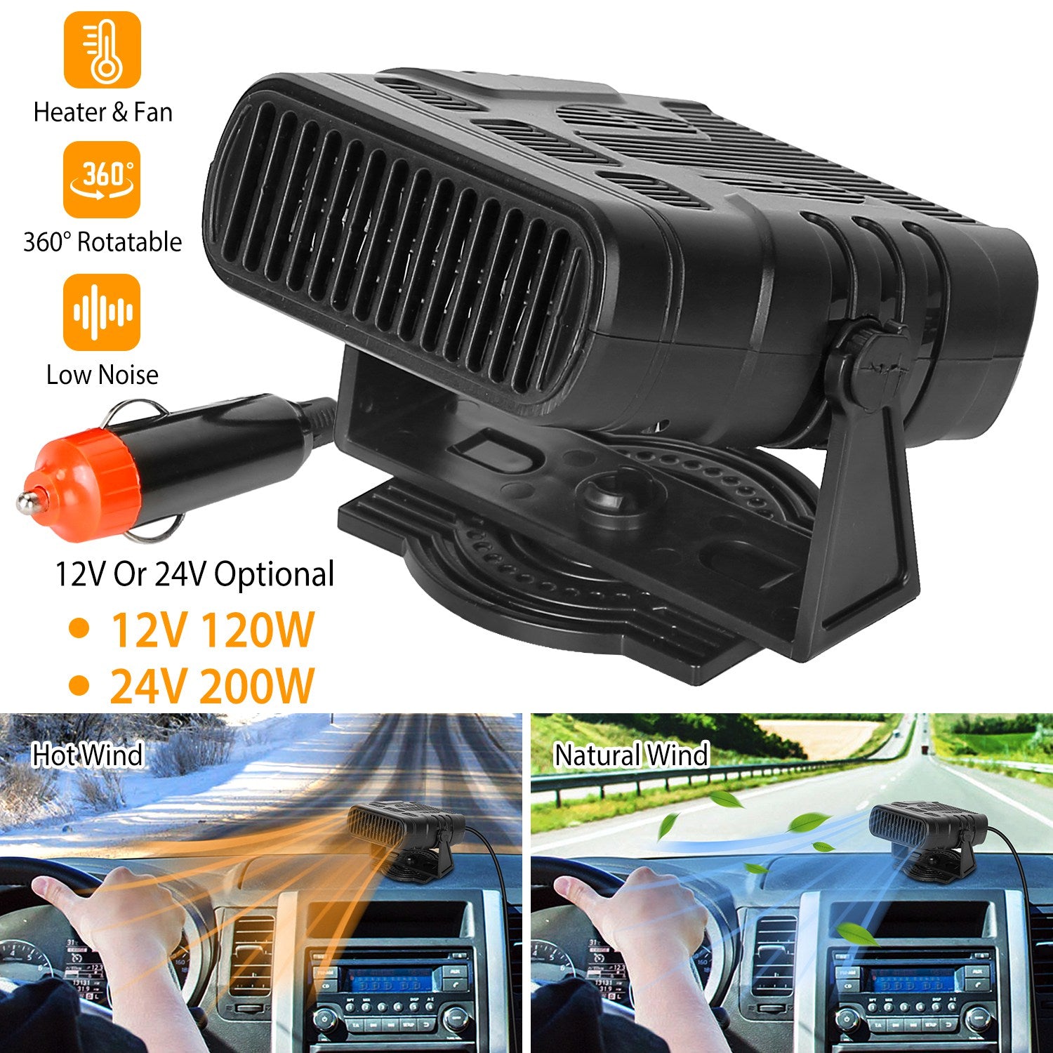 Portable Car Heating Fan Automotive - DailySale