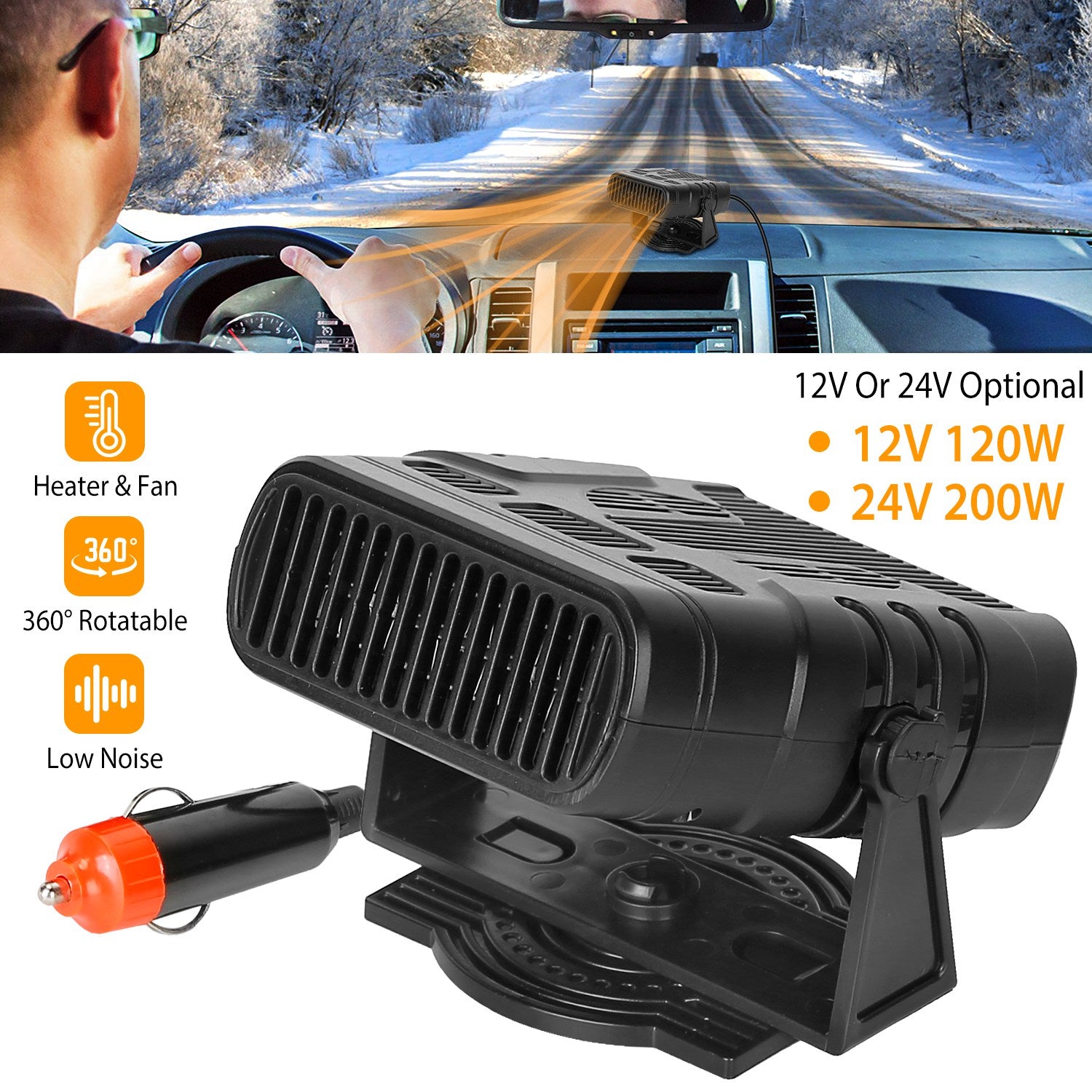 Portable Car Heating Fan Automotive - DailySale