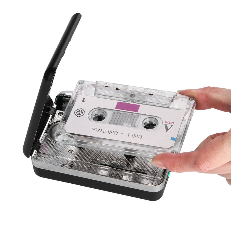 Portable Cassette Audio Music Player Tape-To-MP3 Converter Cassette Recorder Headphones & Audio - DailySale