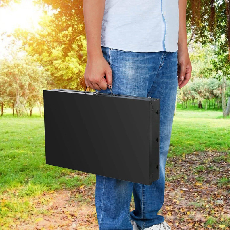 Portable Charcoal Grill Foldable BBQ Suitcase Garden & Patio - DailySale