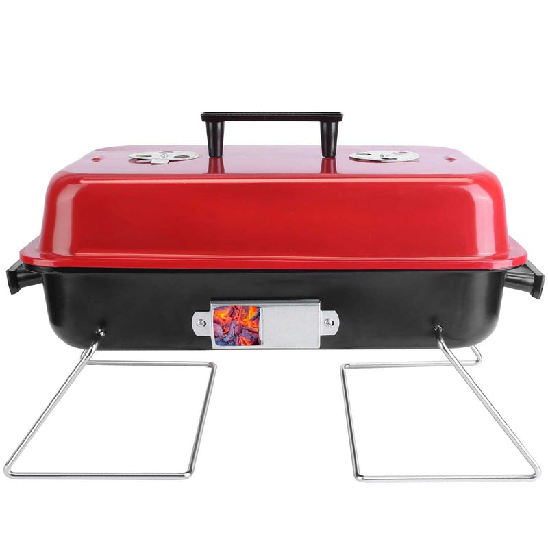 Portable Charcoal Tabletop Grill with Lid Kitchen Tools & Gadgets - DailySale
