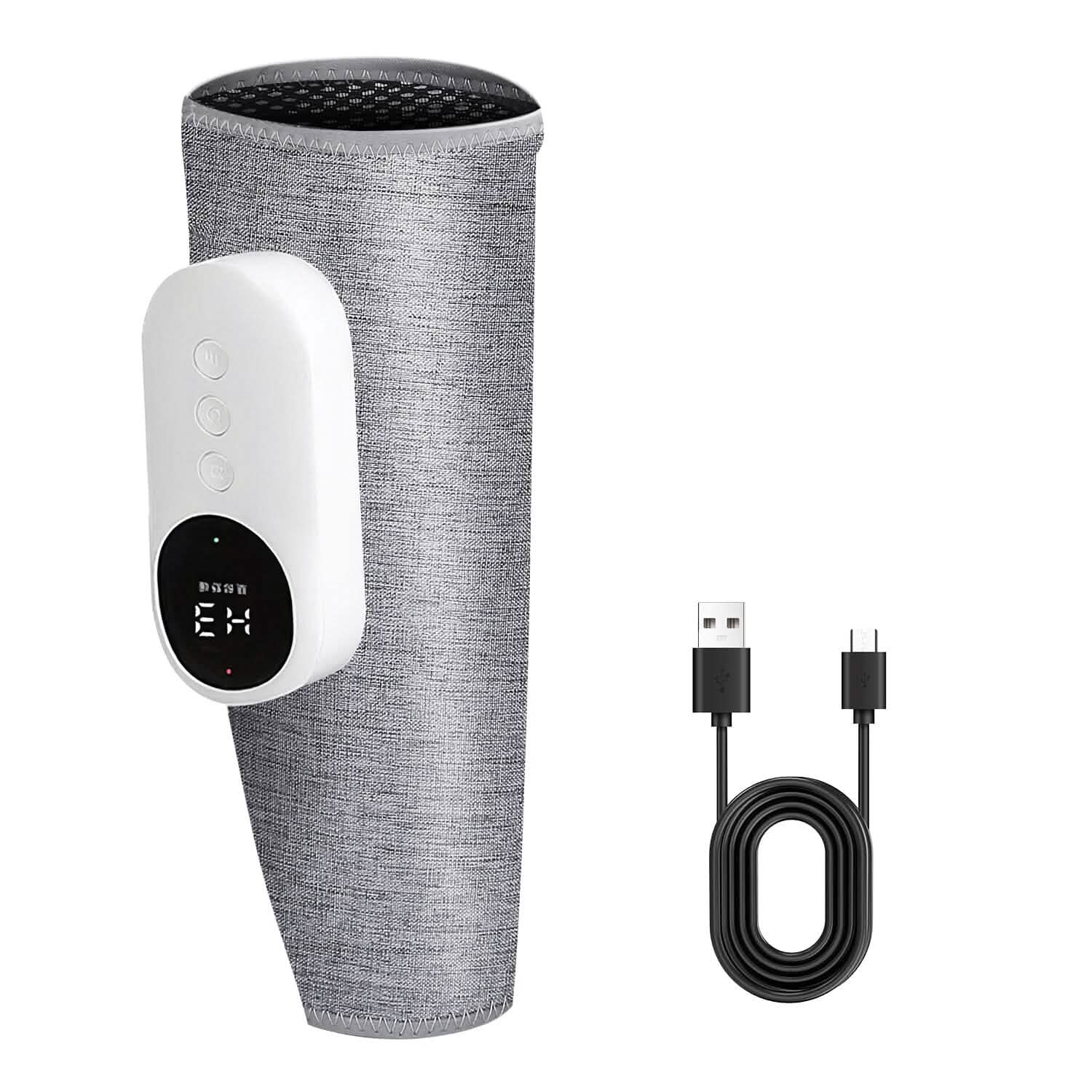 Portable Cordless Rechargeable Air Leg Compression Massage Adjustable Wrap with 3 Modes Intensities Heating Function Wellness - DailySale