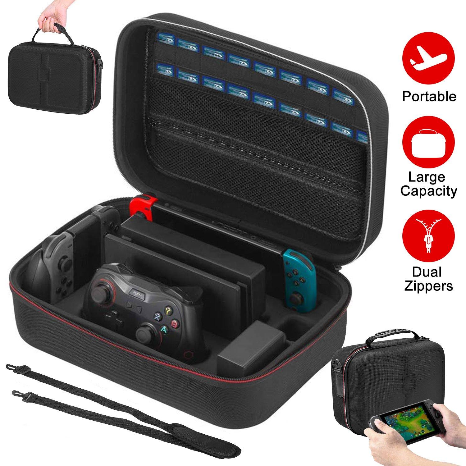 Portable Deluxe Carrying Case for Nintendo Switch Video Games & Consoles - DailySale