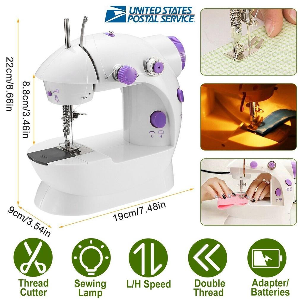 Portable Electric Sewing Machine w/ Foot Pedal LED Light Home Essentials - DailySale