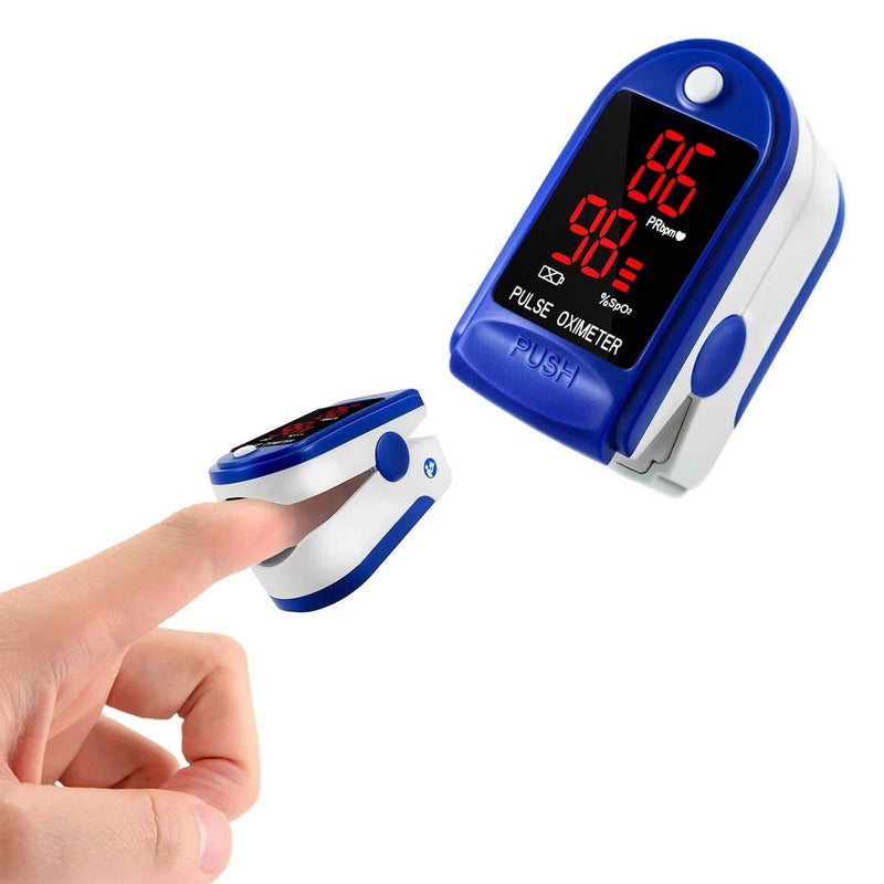 Portable Fingertip Pulse Oxygen Sugar Blood Oximeter Monitor Wellness - DailySale