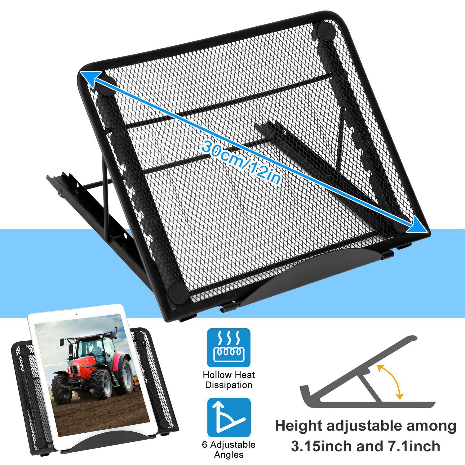 Portable Foldable Laptop Stand with Adjustable Angles Computer Accessories - DailySale