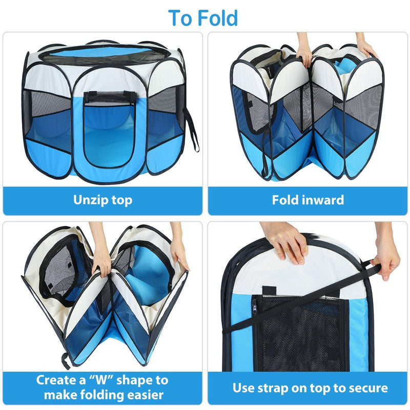 Portable Foldable Pet Playpen For Dogs Cats Other Pets Pet Supplies - DailySale