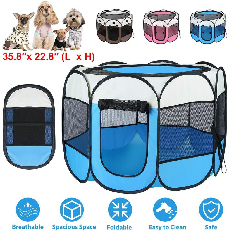 Portable Foldable Pet Playpen For Dogs Cats Other Pets Pet Supplies - DailySale