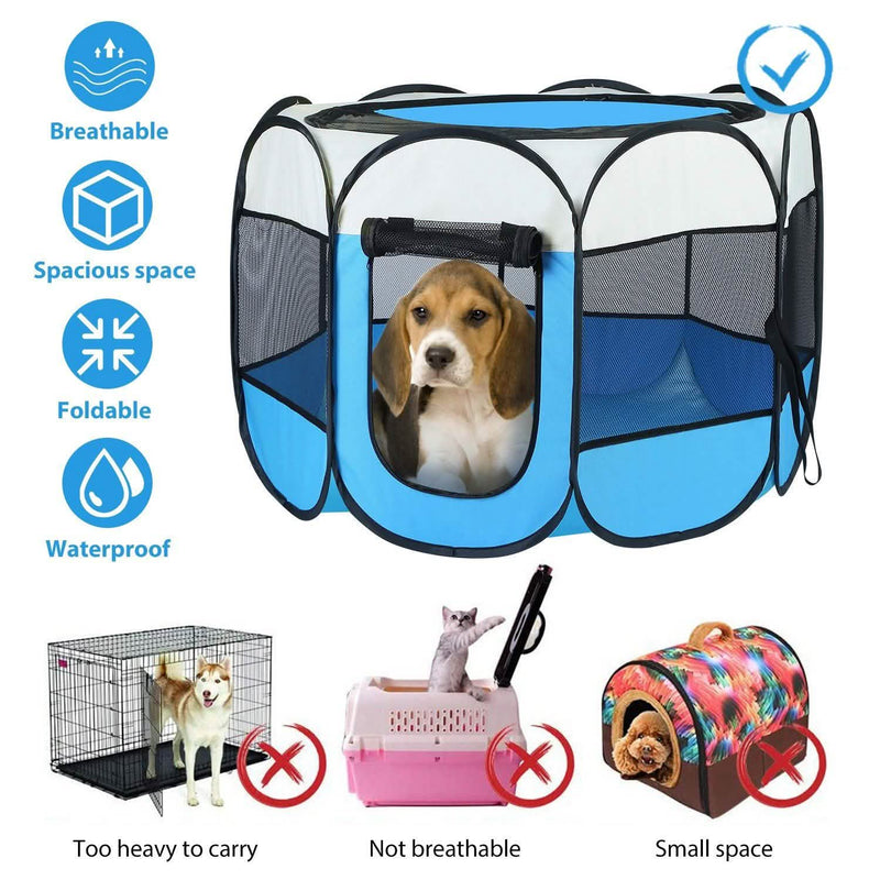 Portable Foldable Pet Playpen For Dogs Cats Other Pets Pet Supplies - DailySale
