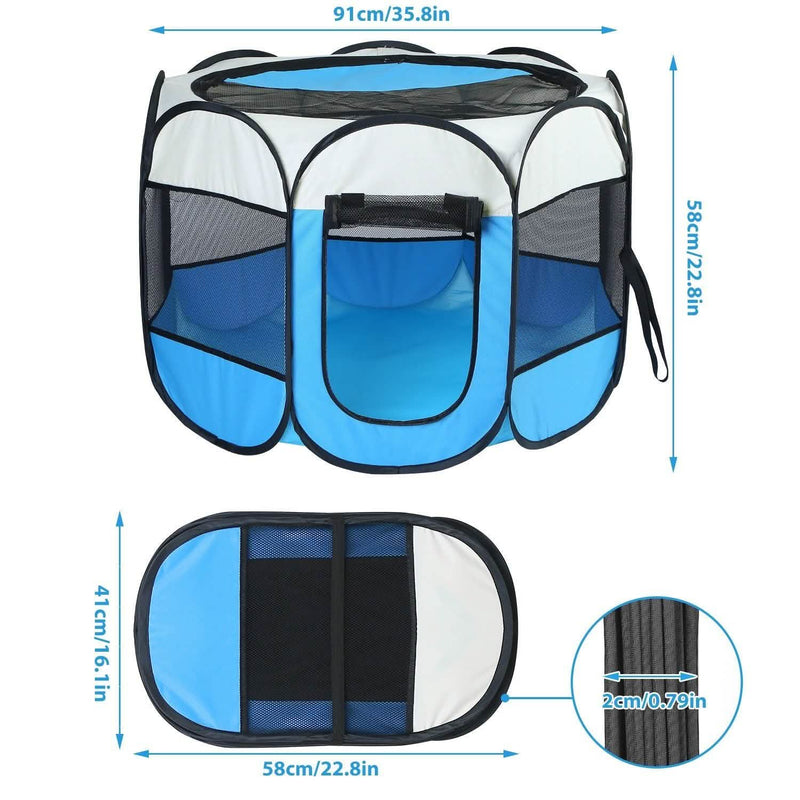 Portable Foldable Pet Playpen For Dogs Cats Other Pets Pet Supplies - DailySale