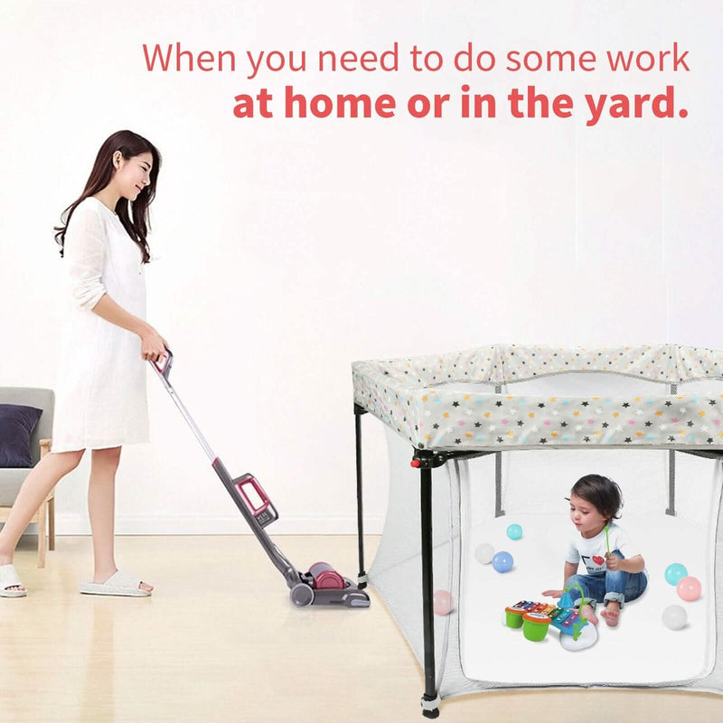 Portable Folding Playard for Babies, Toddler Indoor & Outdoor Play Baby - DailySale