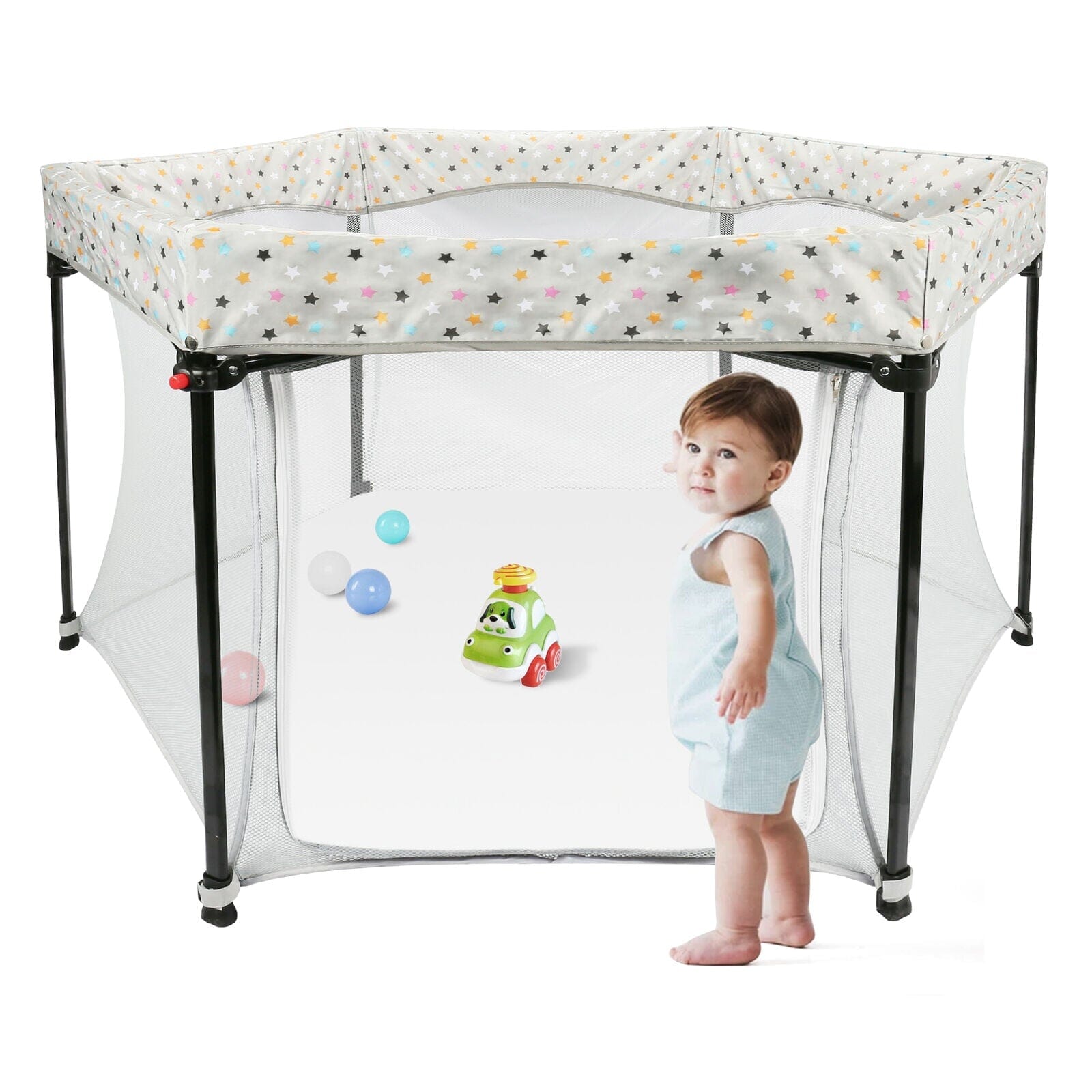 Portable Folding Playard for Babies, Toddler Indoor & Outdoor Play Baby - DailySale