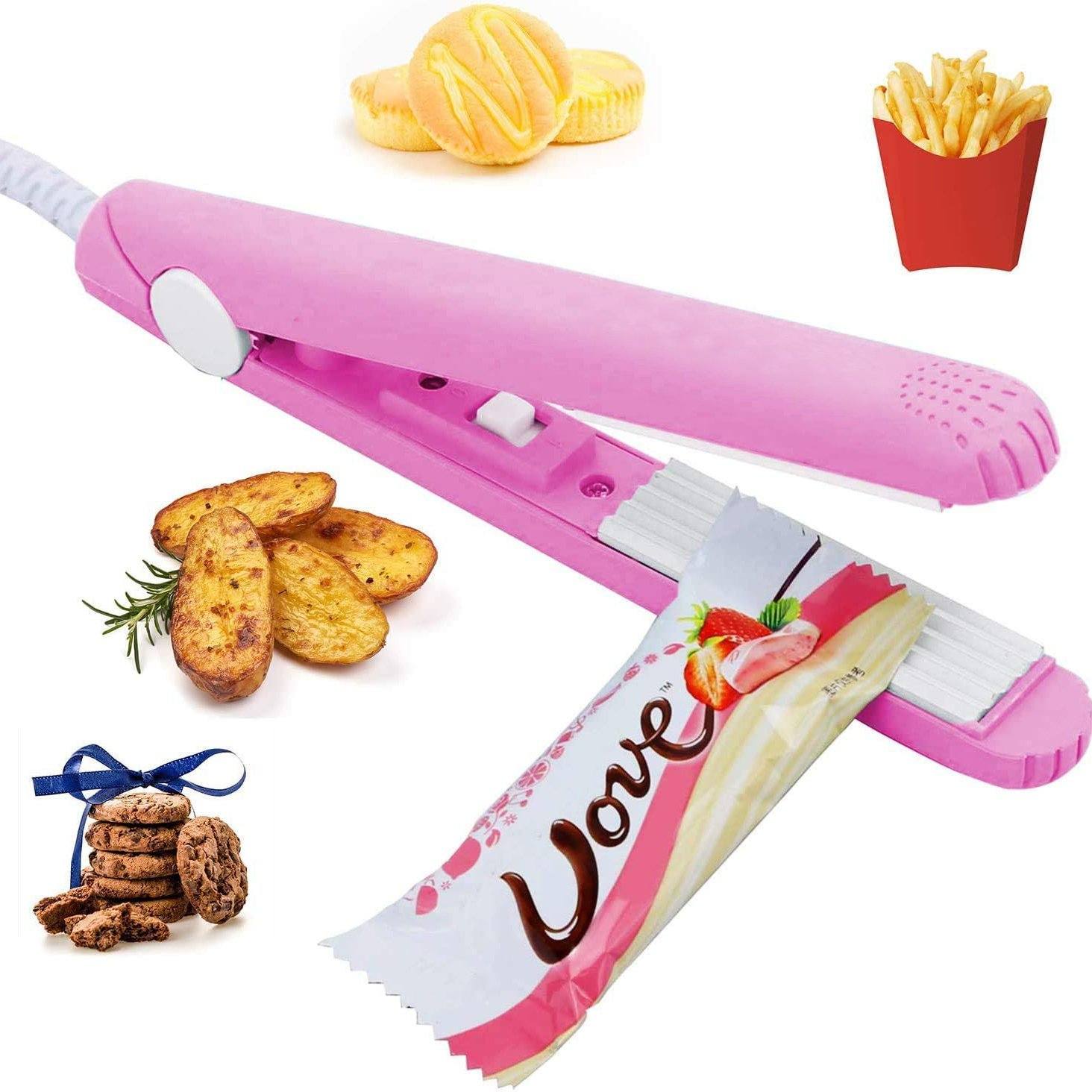 Portable Food Sealer Mini Sealing Machine Kitchen & Dining Pink - DailySale