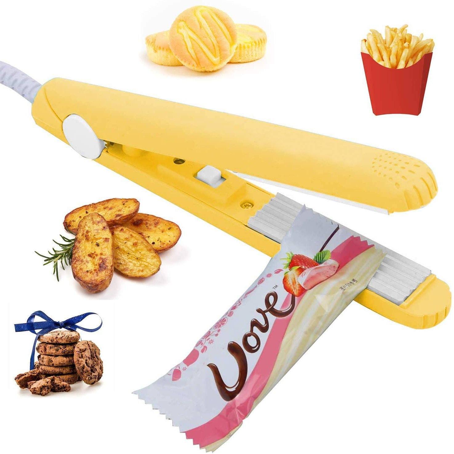 Portable Food Sealer Mini Sealing Machine Kitchen & Dining Yellow - DailySale