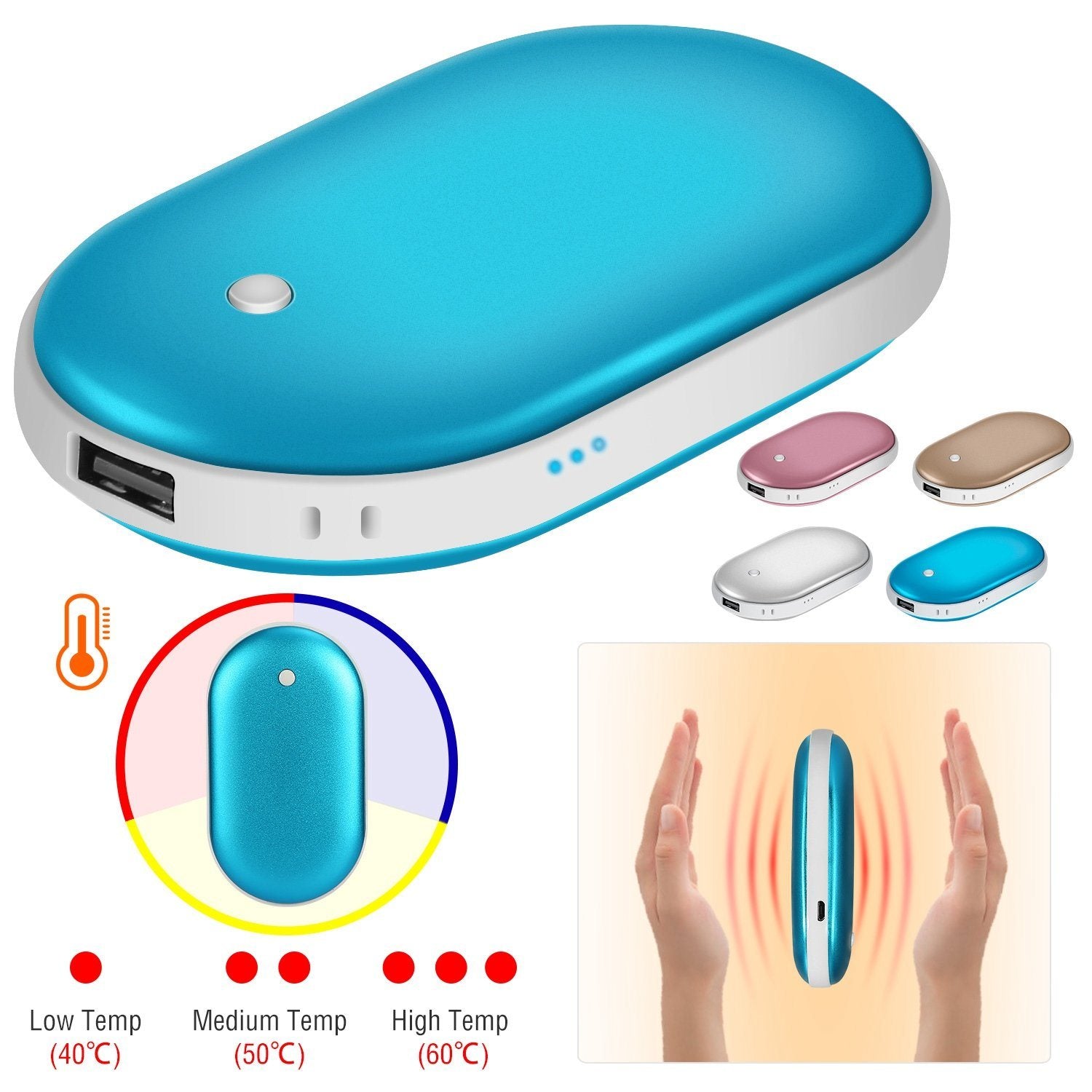 Portable Hand Warmer 5000mAh Power Bank Mobile Accessories - DailySale