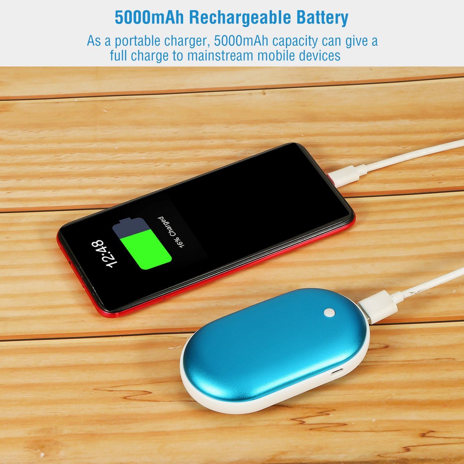 Portable Hand Warmer 5000mAh Power Bank Mobile Accessories - DailySale