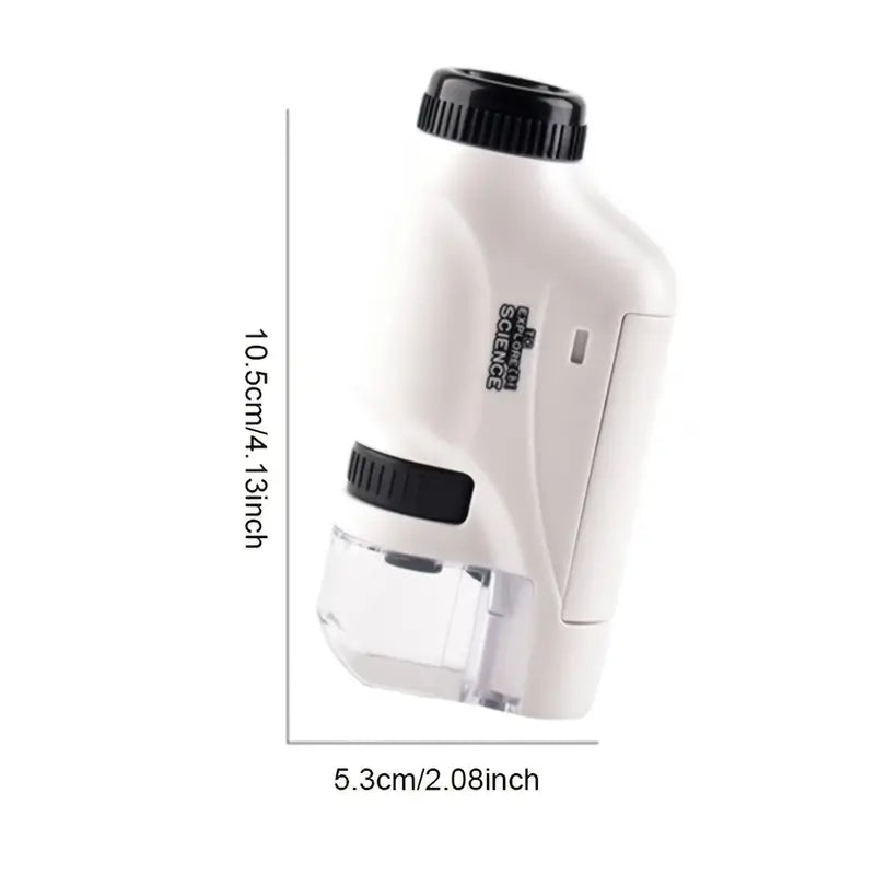 2-Pack: LED Light 45x Magnifying Glass Lens Mini Pocket Handheld Microscope