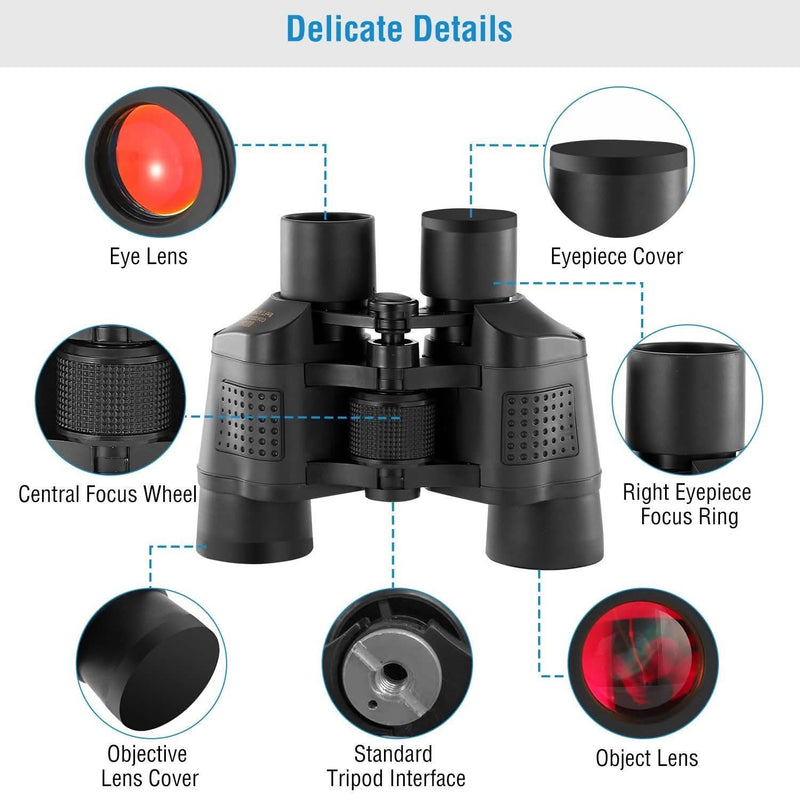 Portable HD Binoculars with Shoulder Strap Bag Sports & Outdoors - DailySale