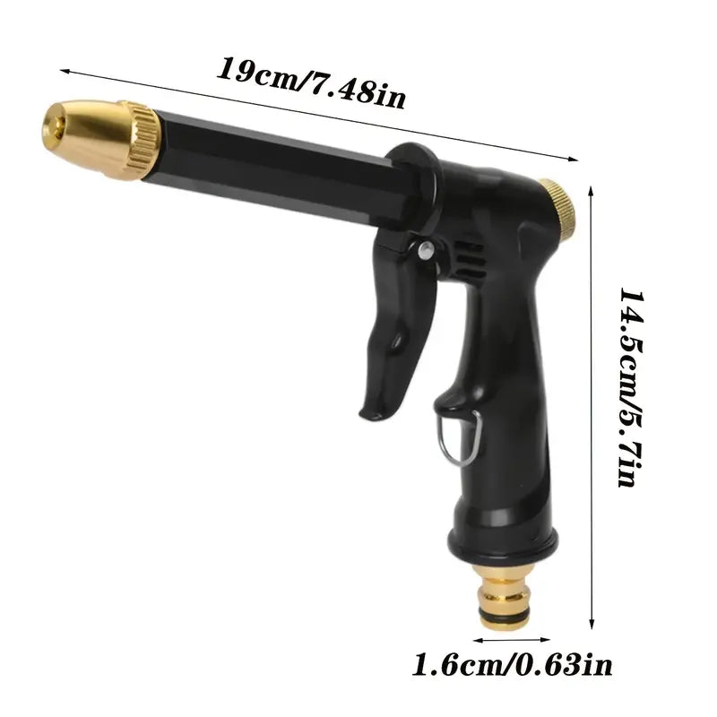 Dimensions of Portable High Pressure Water Hose Nozzle Spray