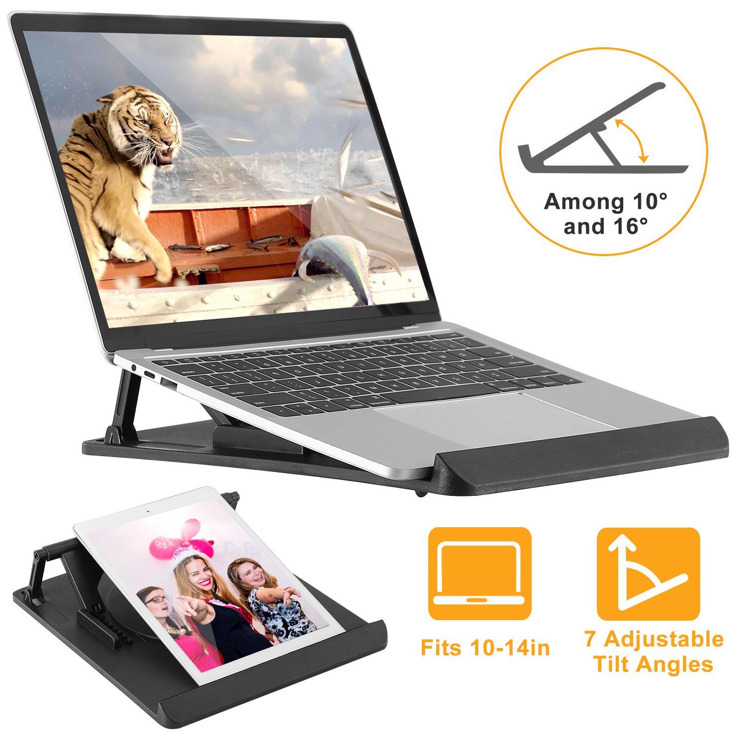 Portable Laptop Stand 7 Adjustable Heights Computer Accessories - DailySale