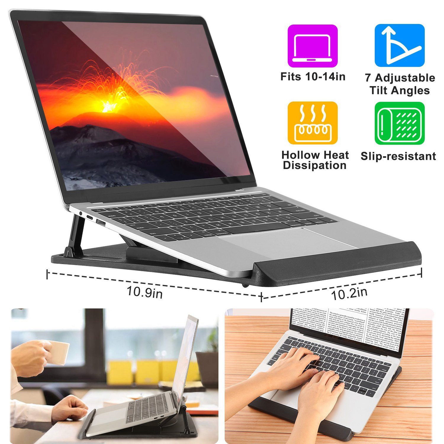 Portable Laptop Stand 7 Adjustable Heights Computer Accessories - DailySale