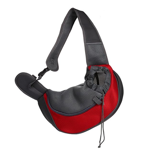 Portable Mesh Breathable Pet Sling Backpacks Pet Supplies Red S - DailySale