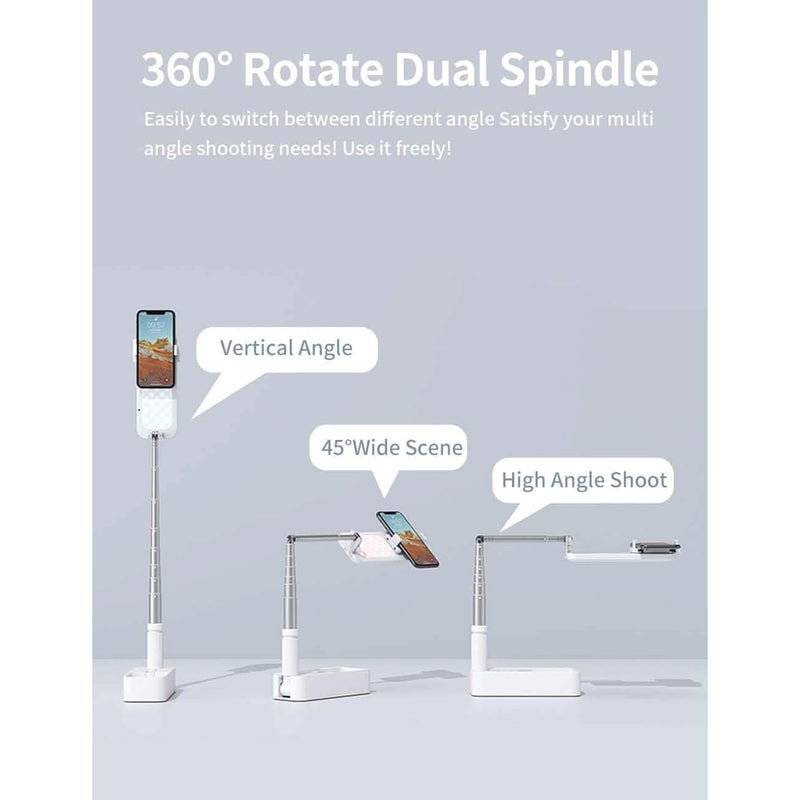 Portable Phone Holder with LED Dimmable Light Mobile Accessories - DailySale