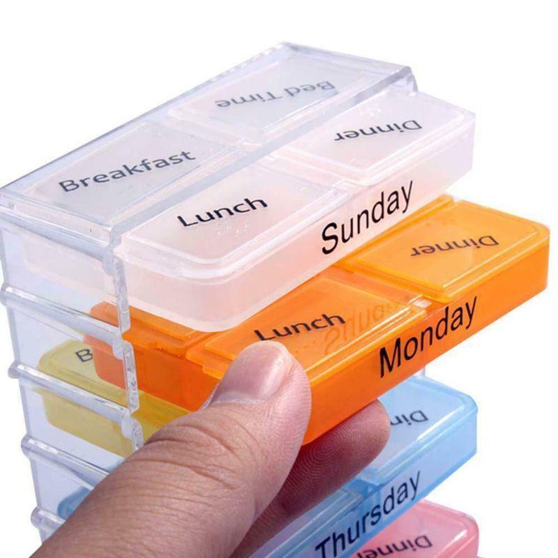 Portable Rainbow 7 Days Pill Case Wellness - DailySale