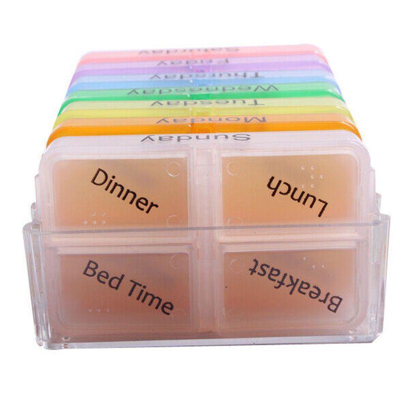 Portable Rainbow 7 Days Pill Case Wellness - DailySale