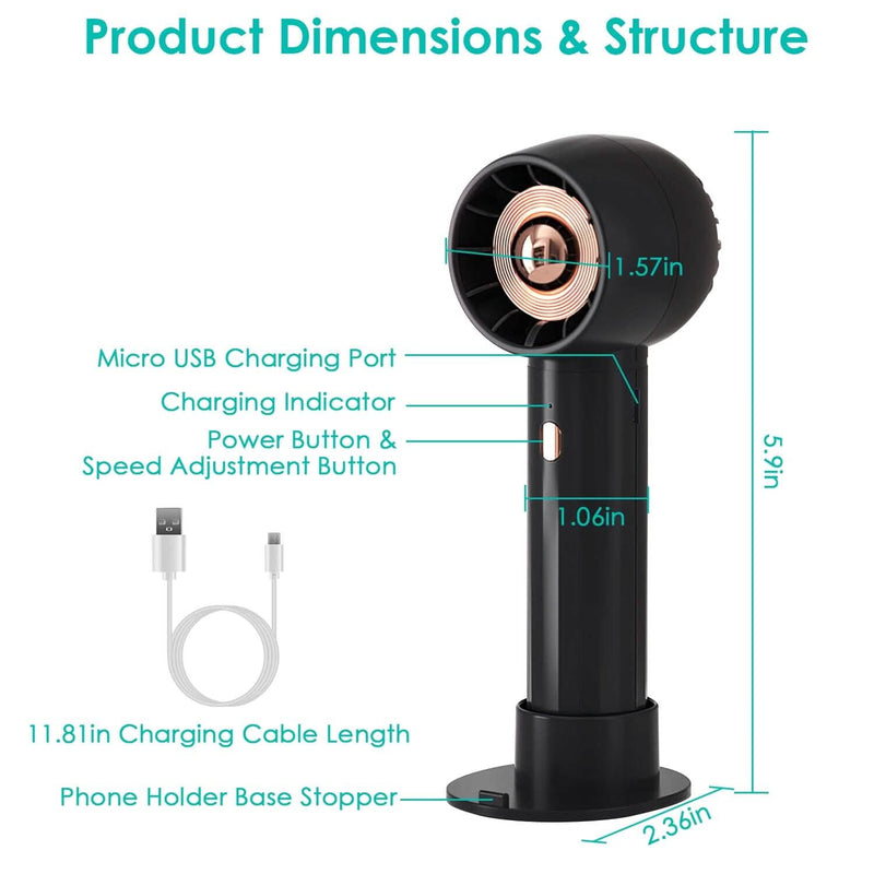 Portable Rechargeable Handheld Fan Everything Else - DailySale