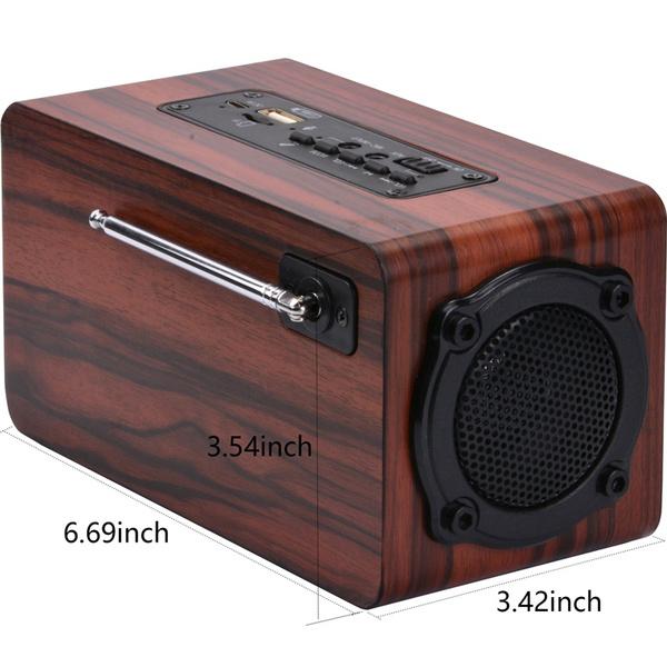 Portable Retro Wooden Wireless Bluetooth 4.2 Speaker Speakers - DailySale