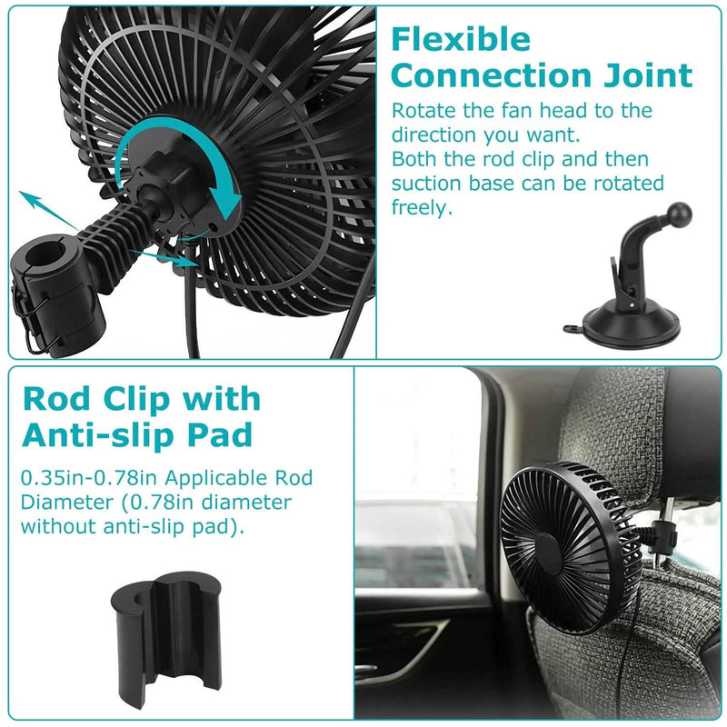 Portable Rotatable Car Cooling Fan Automotive - DailySale