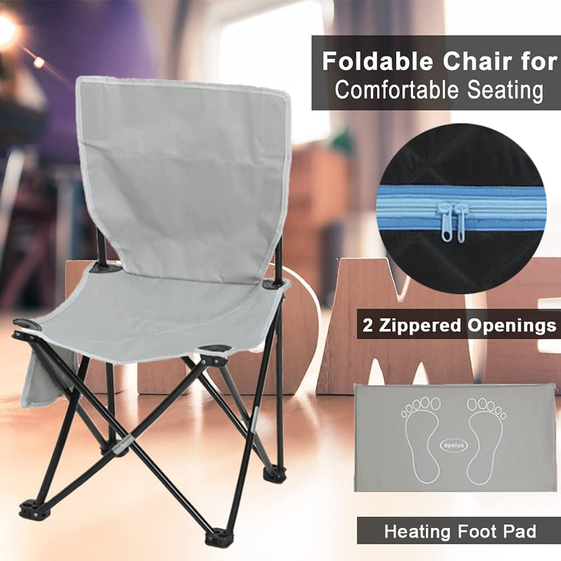 Portable Sauna Tent with Heating Foot Pad and Portable Chair Wellness - DailySale