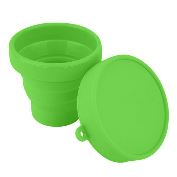 Portable Silicone Telescopic Drinking Collapsible Folding Cup Kitchen & Dining Green - DailySale