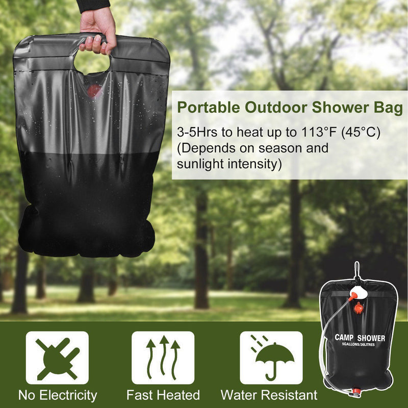 Portable Solar Heated Shower Bag Sports & Outdoors - DailySale