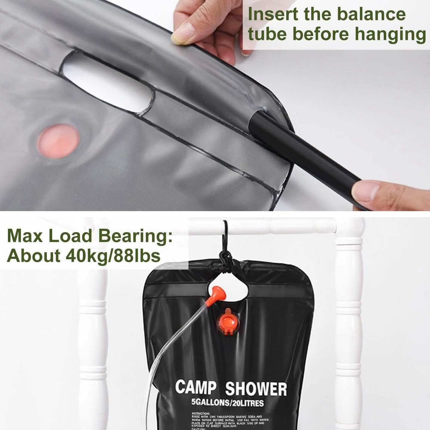 Portable Solar Heated Shower Bag Sports & Outdoors - DailySale
