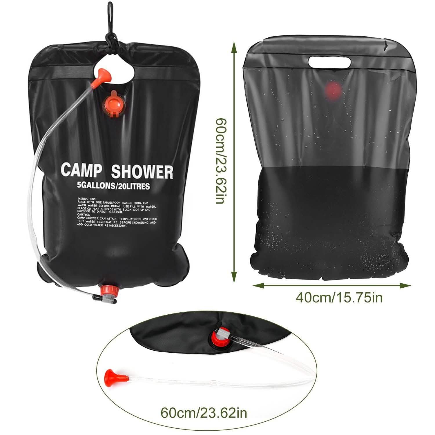 Portable Solar Heated Shower Bag Sports & Outdoors - DailySale