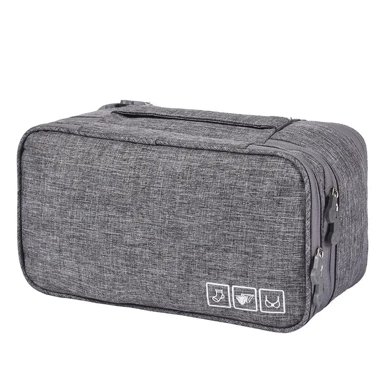 Portable Underwear & Toiletry Storage Bag Bags & Travel Gray - DailySale