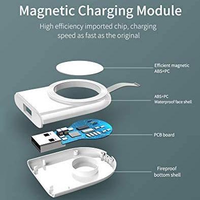 Portable USB Wireless Magnetic Fast Charging Compatible for Apple Watch Series Smart Watches - DailySale