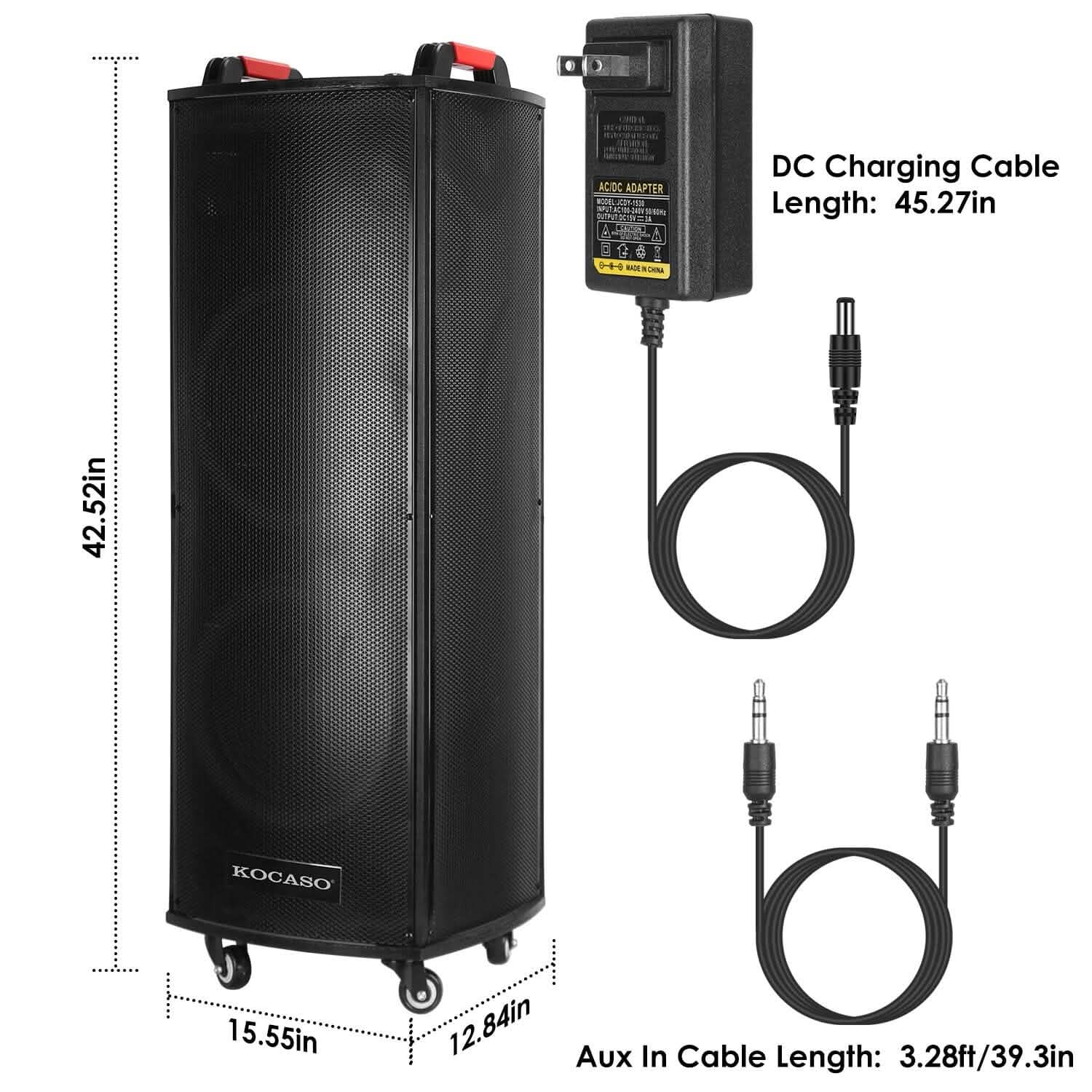 Portable Wireless Party Speaker Colorful Lights DJ PA System Speakers - DailySale