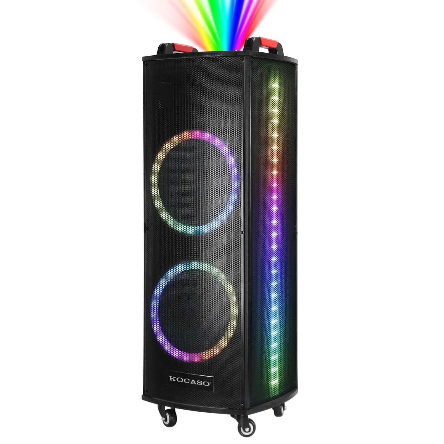 Portable Wireless Party Speaker Colorful Lights DJ PA System Speakers - DailySale