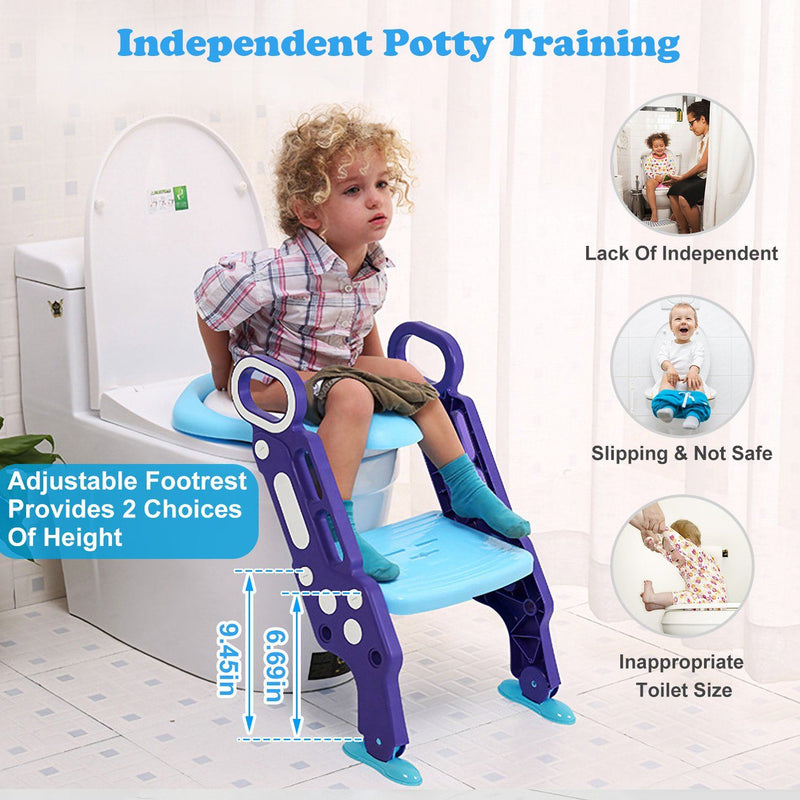 Potty Training Toilet Seat with Steps Baby - DailySale