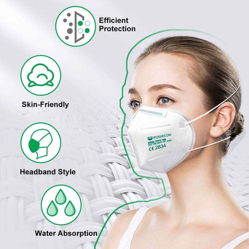 Powecom FFP2 Protective Face Masks Face Masks & PPE - DailySale